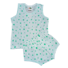 Green Polka dotted baby suit