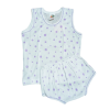 Purple polka dotted baby suit