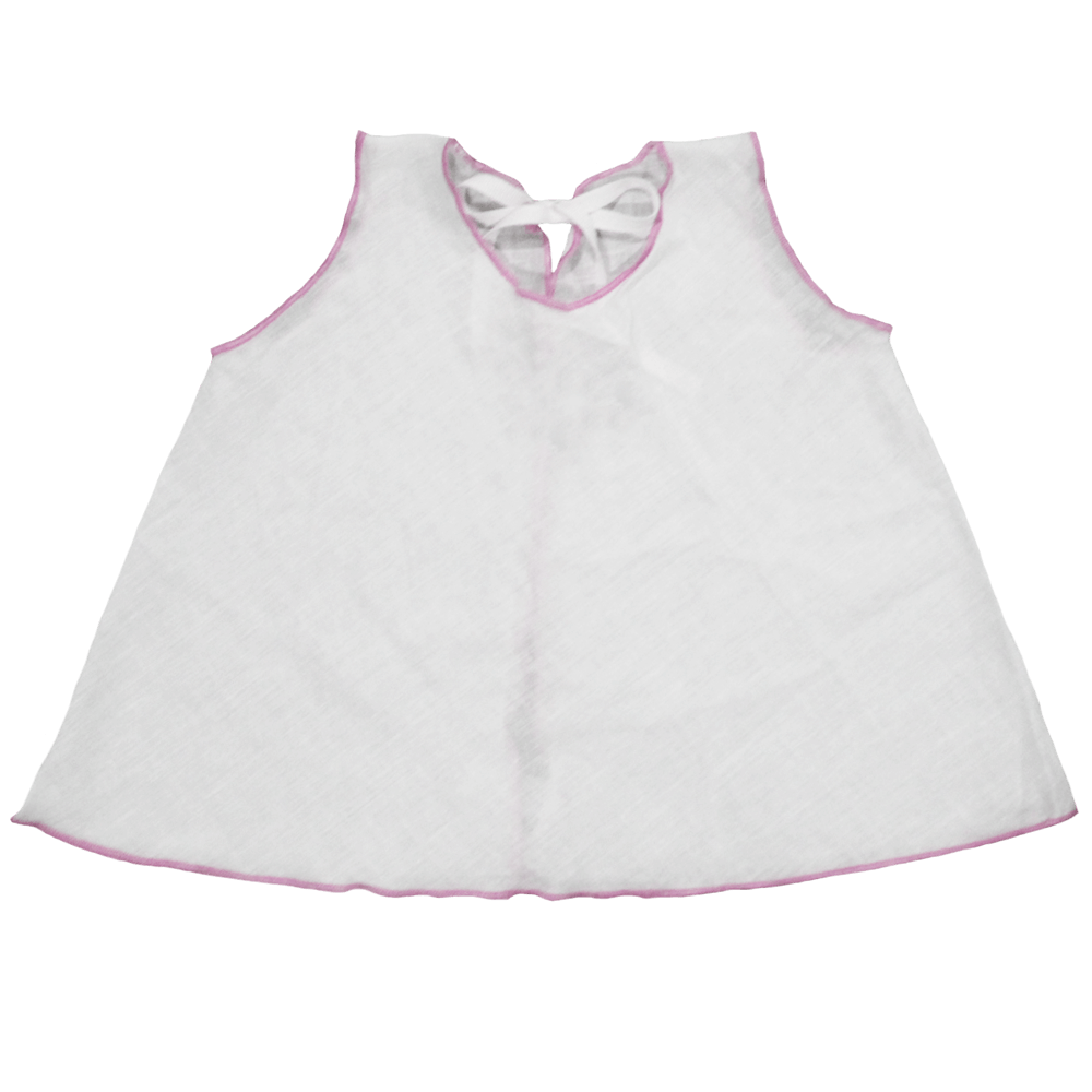Velona Large Baby Shirt - Pink Border