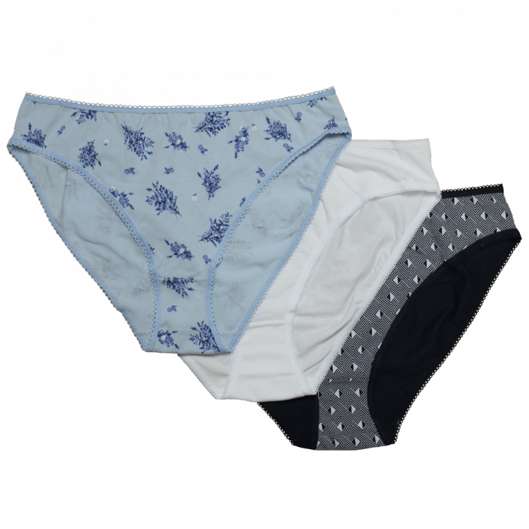 Assortment of Cotton Bikini Cut Panties (4pc Pack) Velona