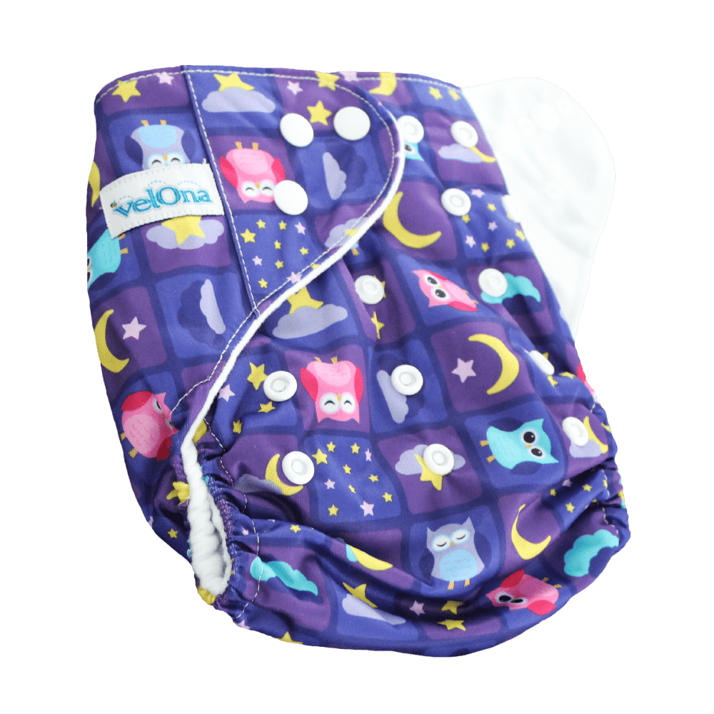 Velona Reusable cloth diaper in Dreamy Owls