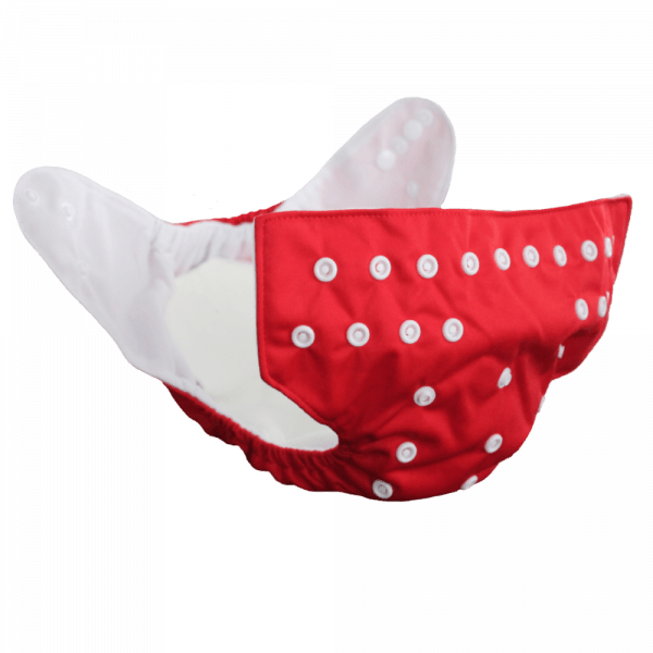 Reusable Cloth Diaper – Red (Free Size) – Velona