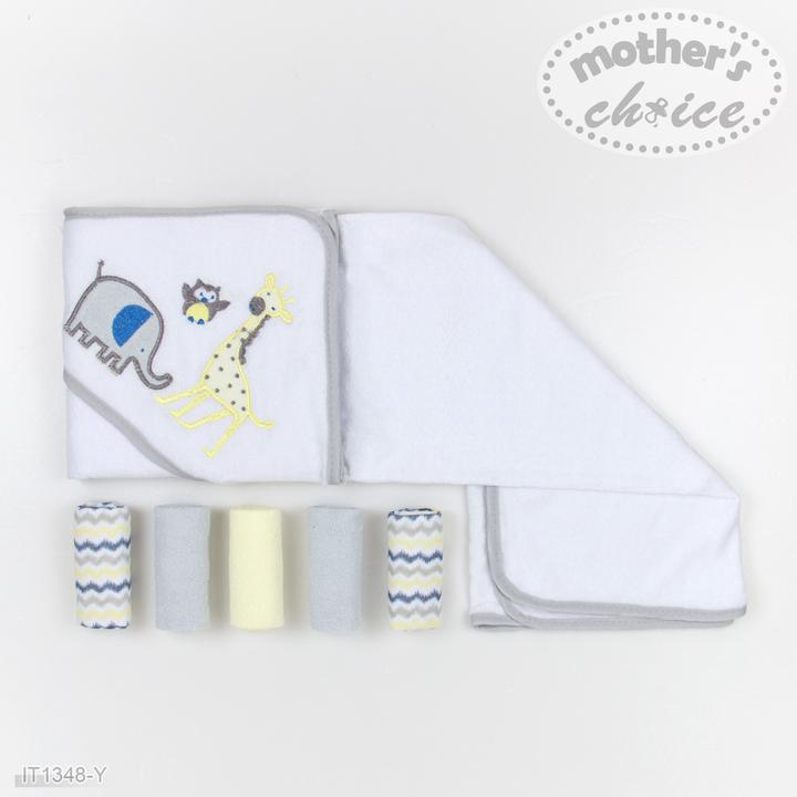 Hooded Towel and washcloths set 6pc