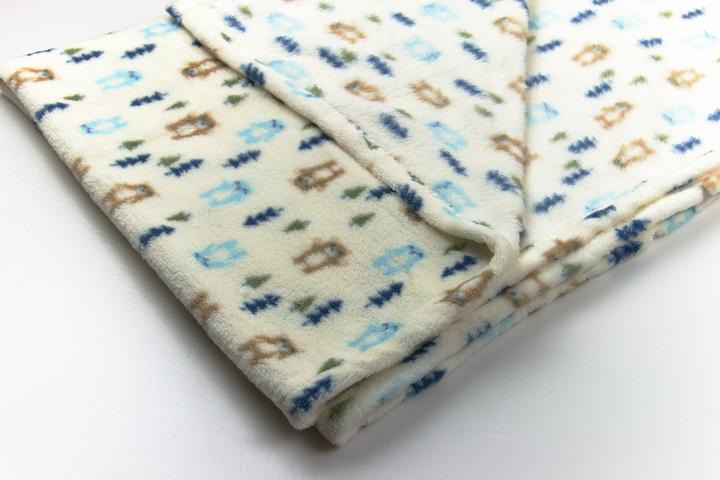 Closeup of baby plush blanket