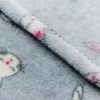 Close up of grey fleece blanket