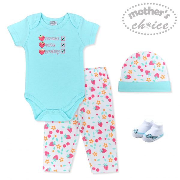 Mothers Choice 4pc Baby Layette Set for Girls