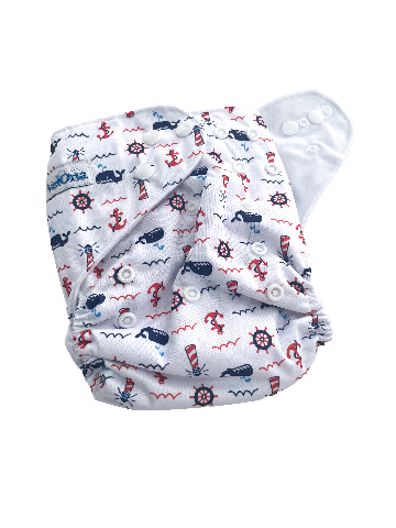 Reusable Cloth Diaper – Red (Free Size) – Velona