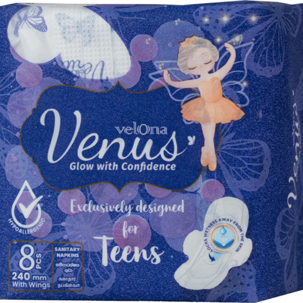 Venus Teen Sanitary Napkins - Regular Flow - 8pcs