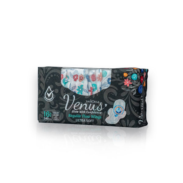 Venus Sanitary Napkins - Regular Flow - 16pcs